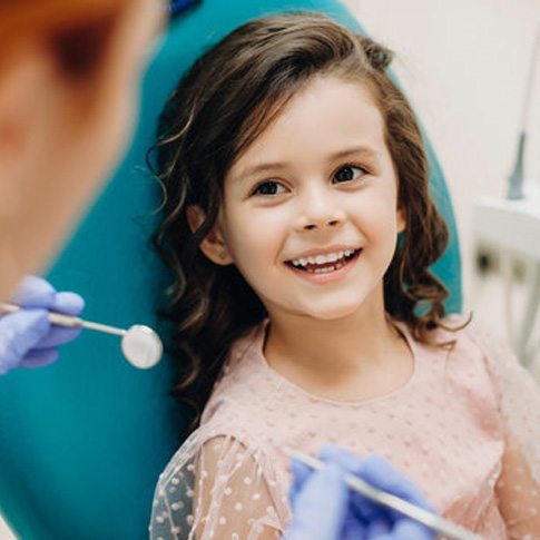 a child receiving dental care