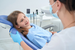 a teen at the dentist