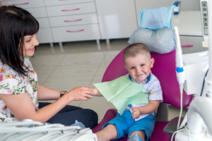 a young child during a dental appointment