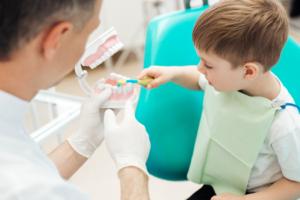 a child during a dental appointment