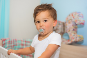 a child using a pacifier